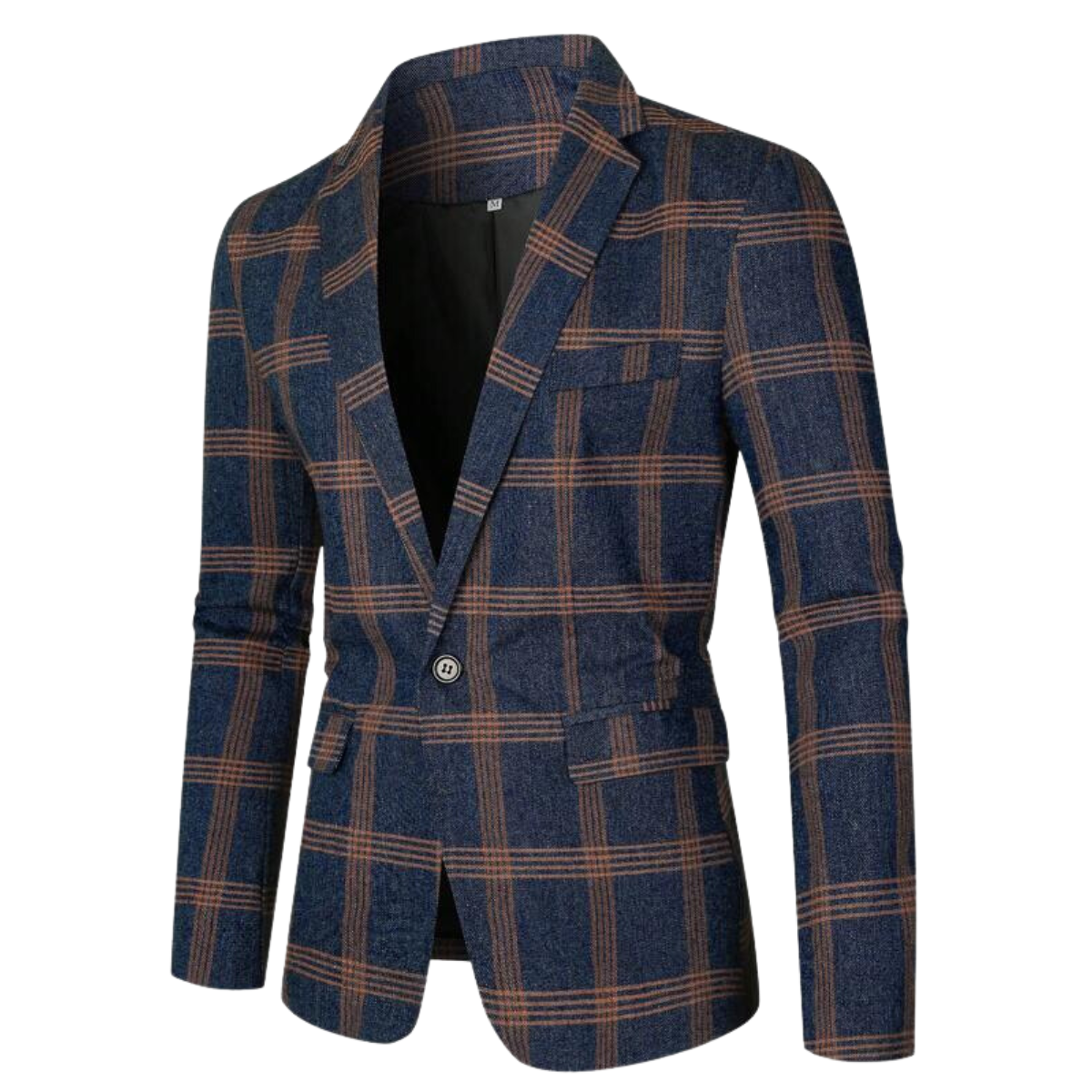 blazer hombre casual de cuadros con botones color gris naranja oscuro Comprar en tienda onlineshoppingcenterg Colombia centro de compras en linea